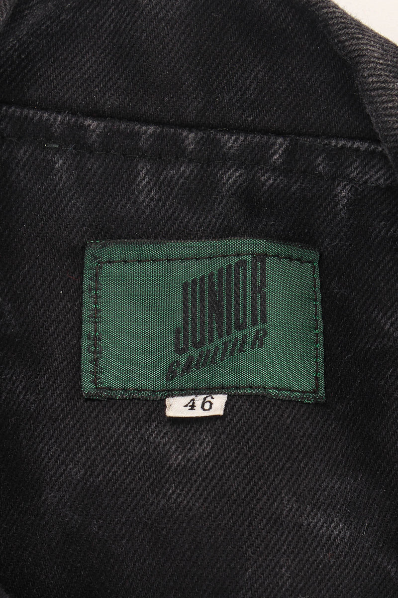 Vintage Jean Paul Gaultier Denim Lace Up Vest brand/size tag @ Recess Los Angeles