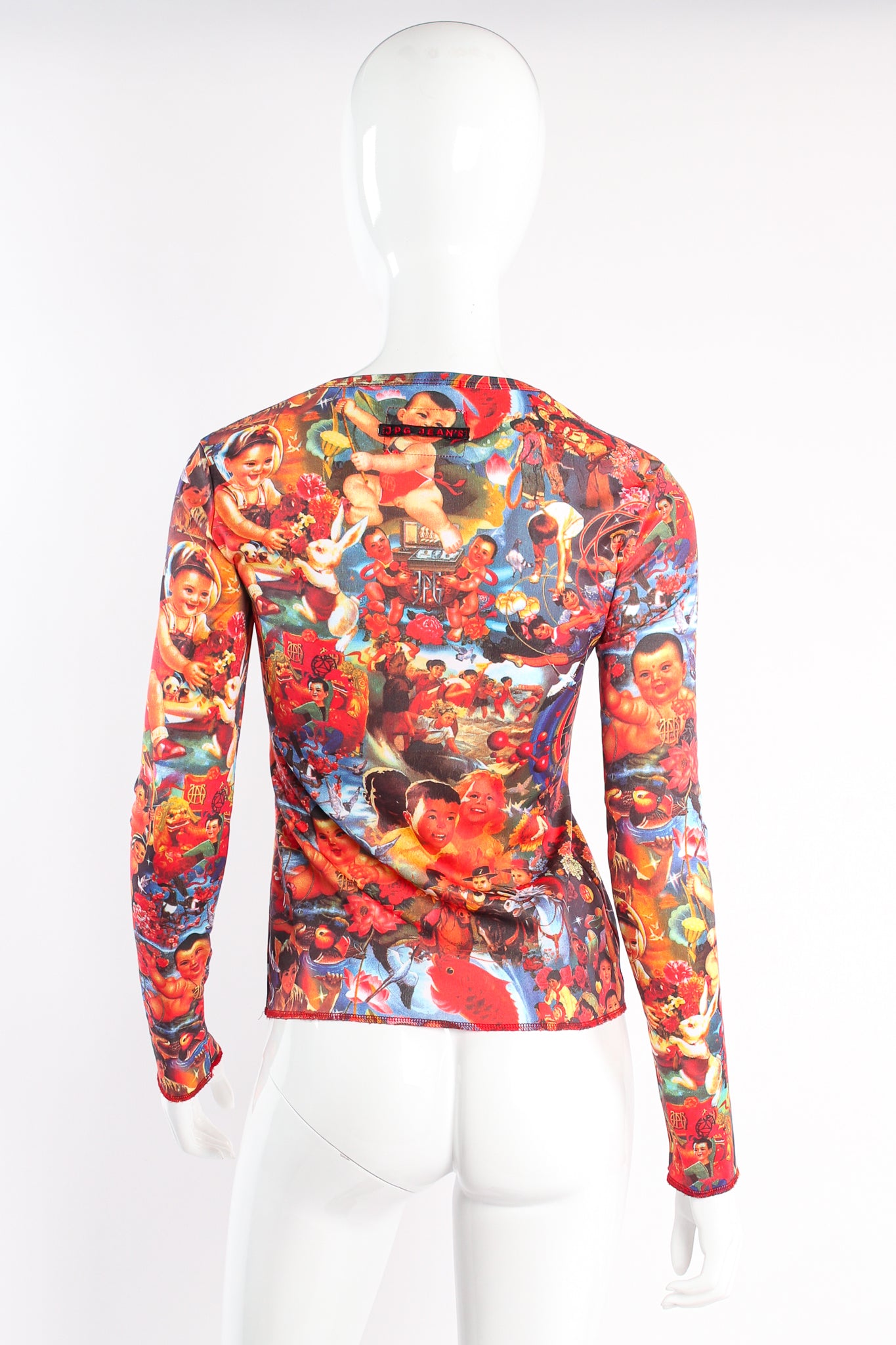 Vintage Jean Paul Gaultier JPG Jeans Chinese Art Top on Mannequin back at Recess Los Angeles