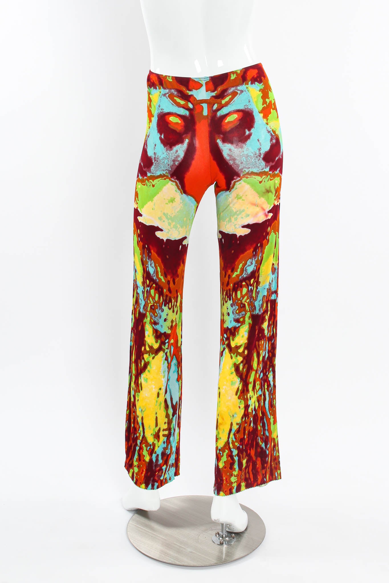 Vintage Jean Paul Gaultier 2000 S/S Acid Top & Pant Set mannequin pant back @ Recess LA