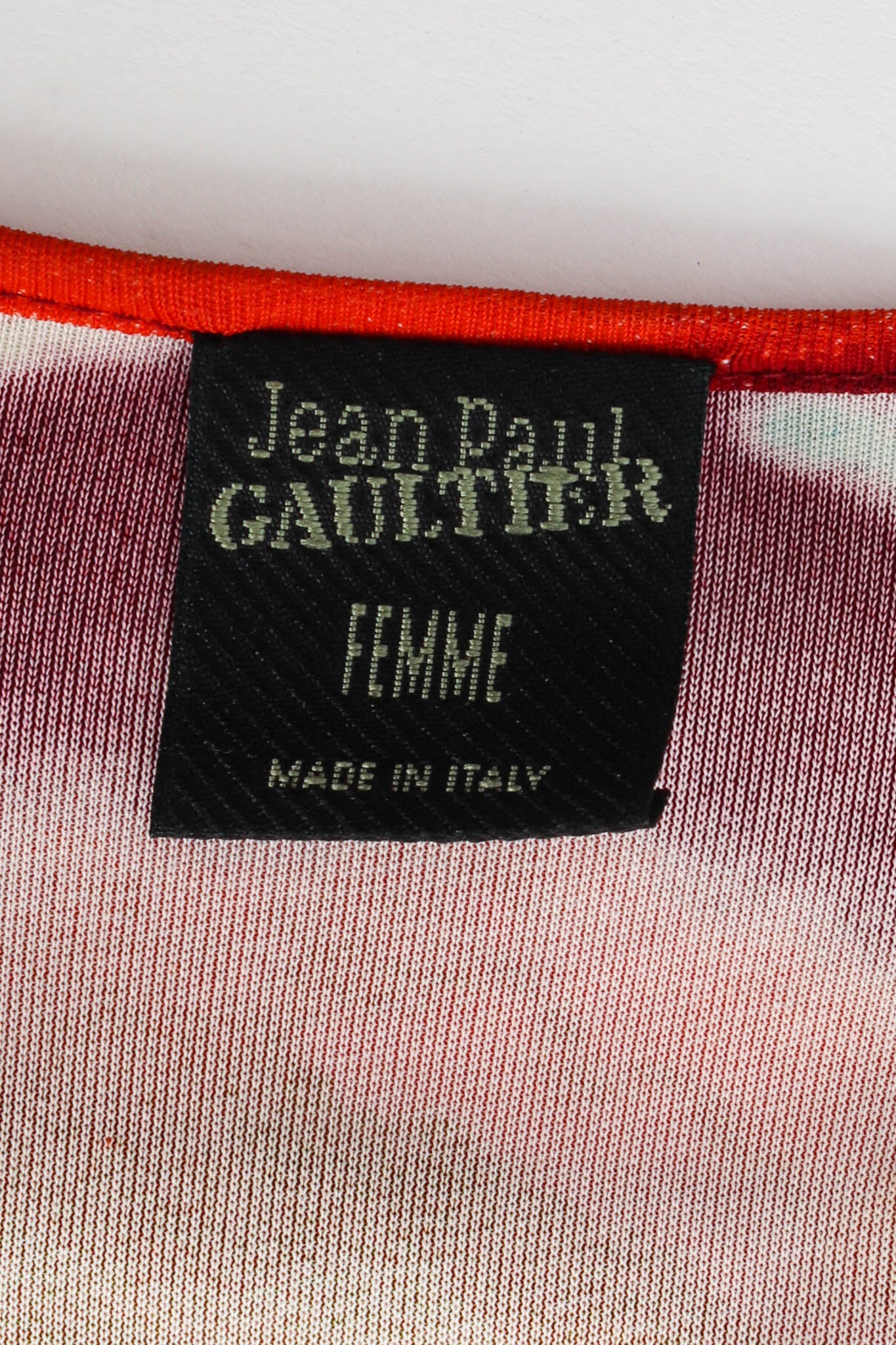 Vintage Jean Paul Gaultier 2000 S/S Acid Top & Pant Set tag @ Recess LA