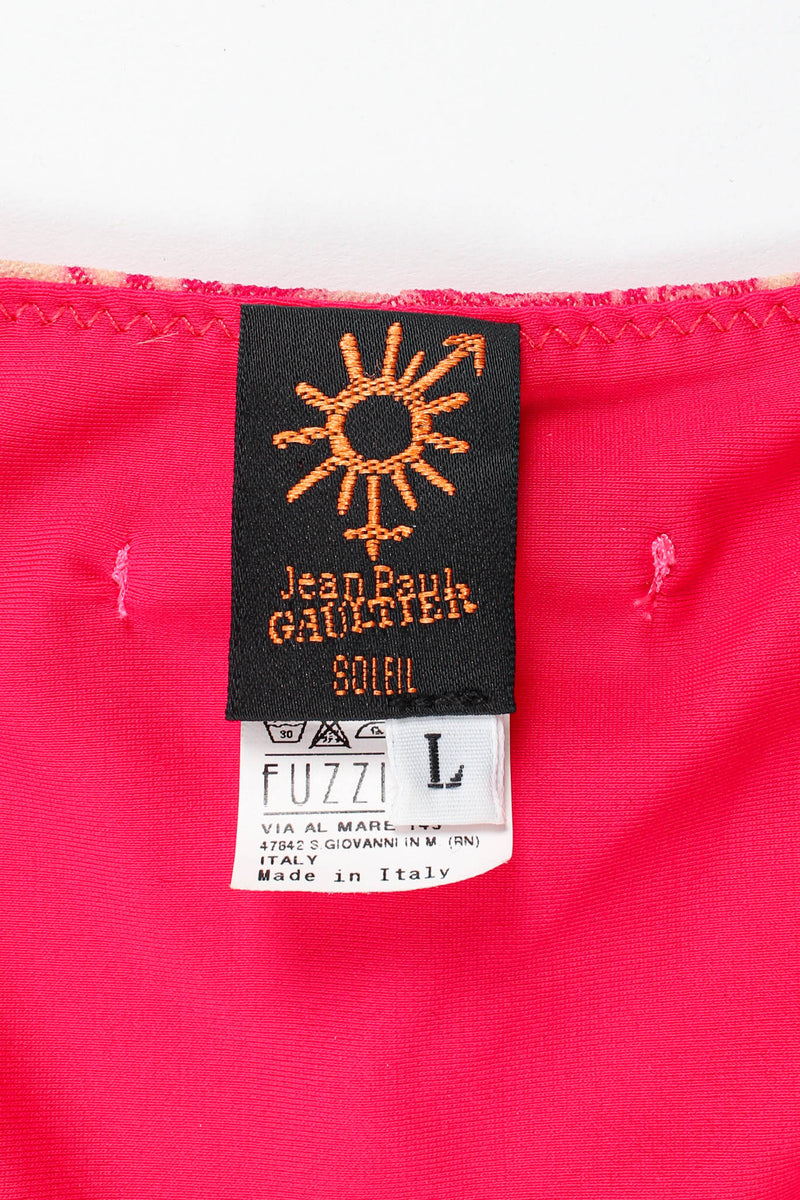 Vintage Jean Paul Gaultier Soleil Tribal Cardigan & Dress Set tag @ Recess Los Angeles