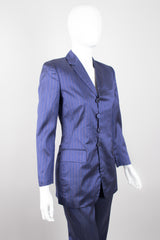 Jean Paul Gaultier JPG Classique Pinstripe Silk Jacket & Pant Set