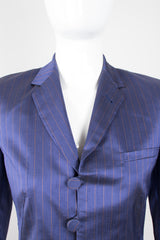 Jean Paul Gaultier JPG Classique Pinstripe Silk Jacket & Pant Set