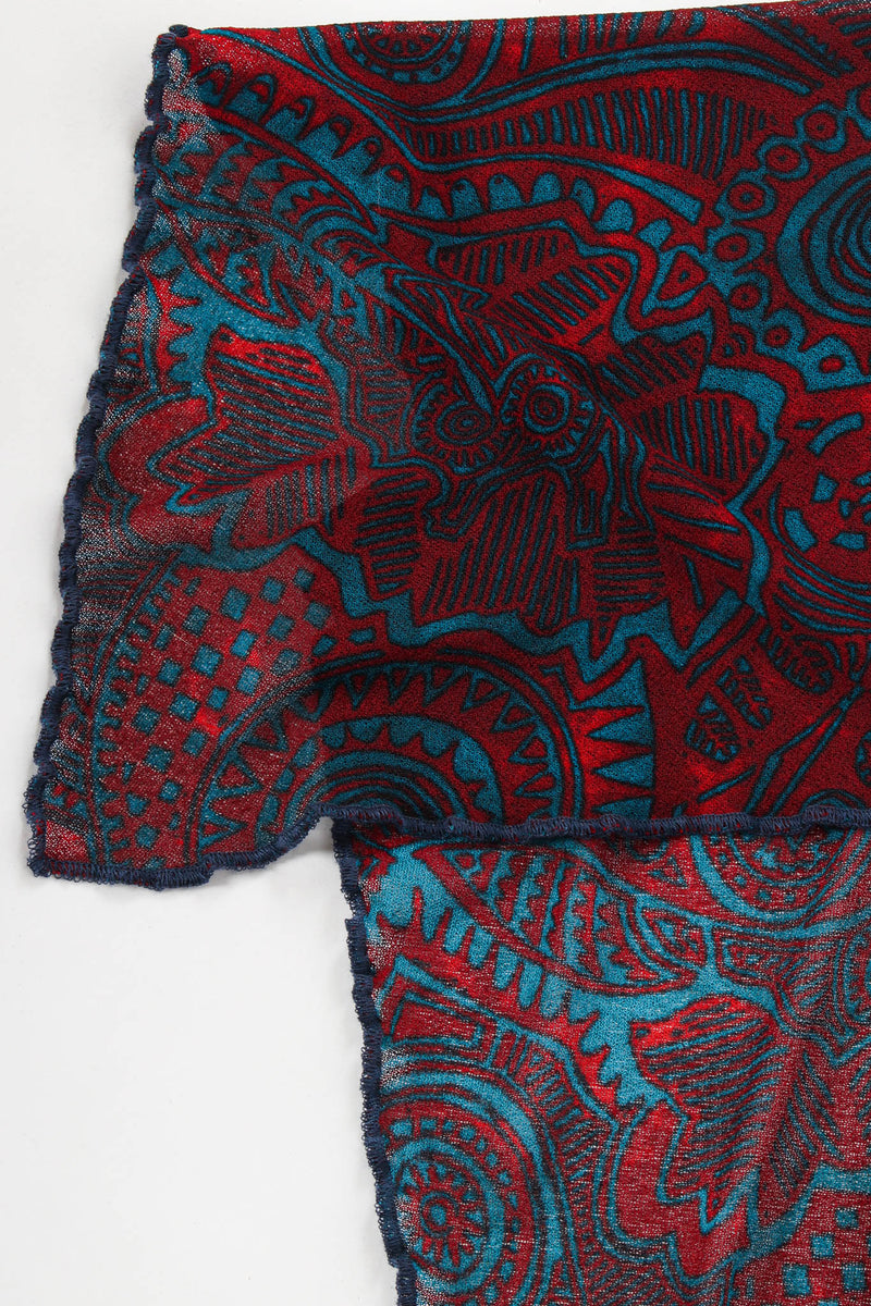 Vintage Jean Paul Gaultier Soleil Tribal Shawl & Dress Set overlock hems @ Recess Los Angeles