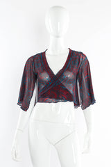 Vintage Jean Paul Gaultier Soleil Tribal Shawl & Dress Set mannequin shawl front @ Recess Los Angeles