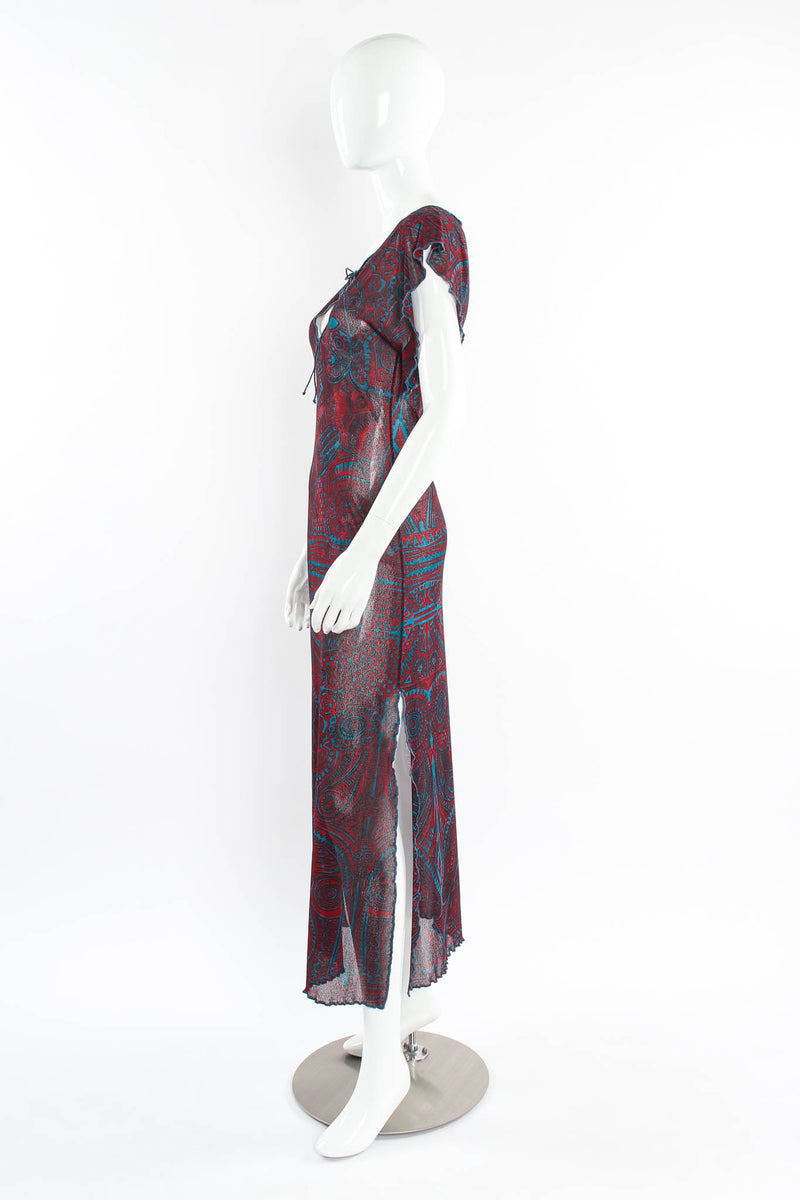Vintage Jean Paul Gaultier Soleil Tribal Shawl & Dress Set mannequin side @ Recess Los Angeles