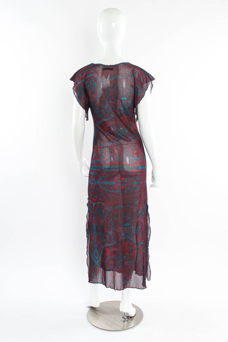 Vintage Jean Paul Gaultier Soleil Tribal Shawl & Dress Set mannequin back dress @ Recess Los Angeles
