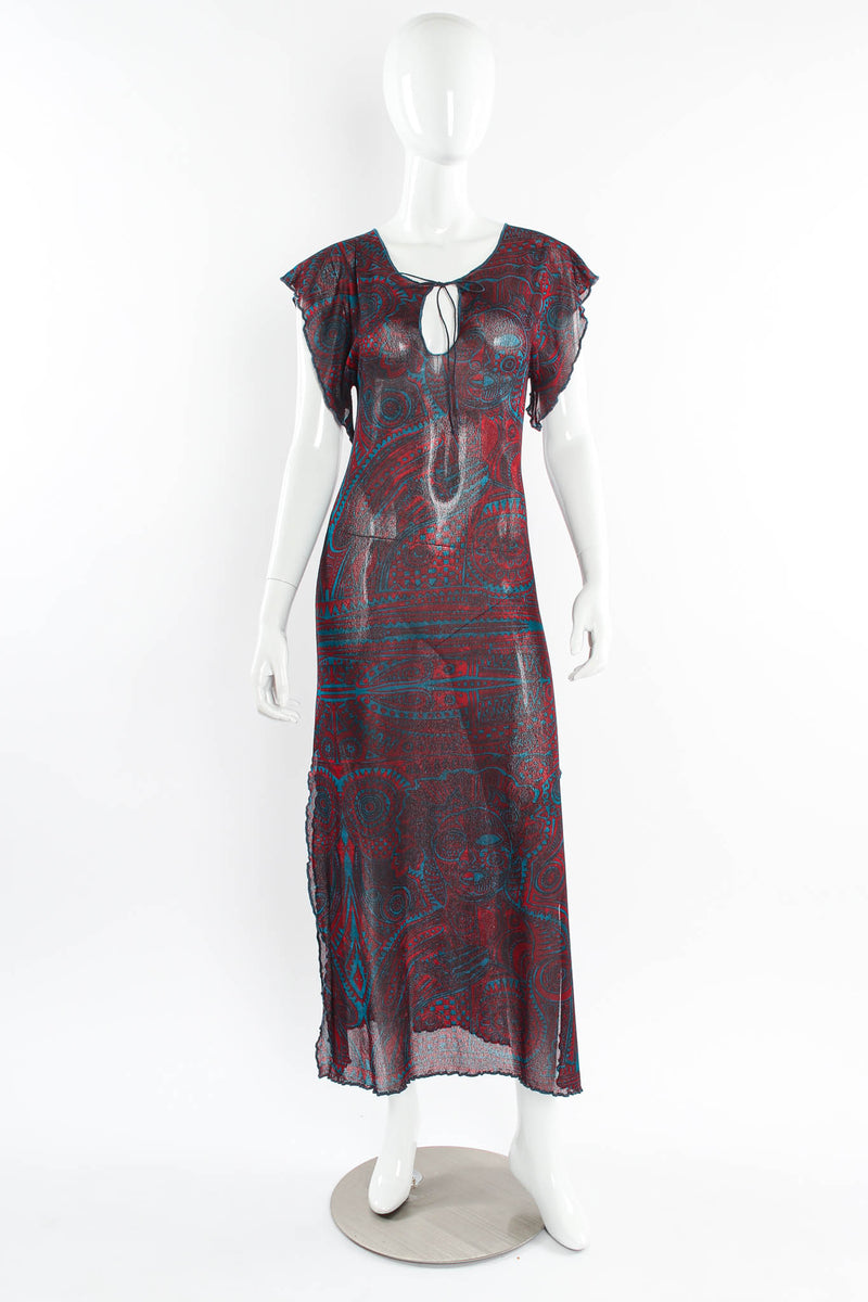 Vintage Jean Paul Gaultier Soleil Tribal Shawl & Dress Set mannequin dress front @ Recess Los Angeles