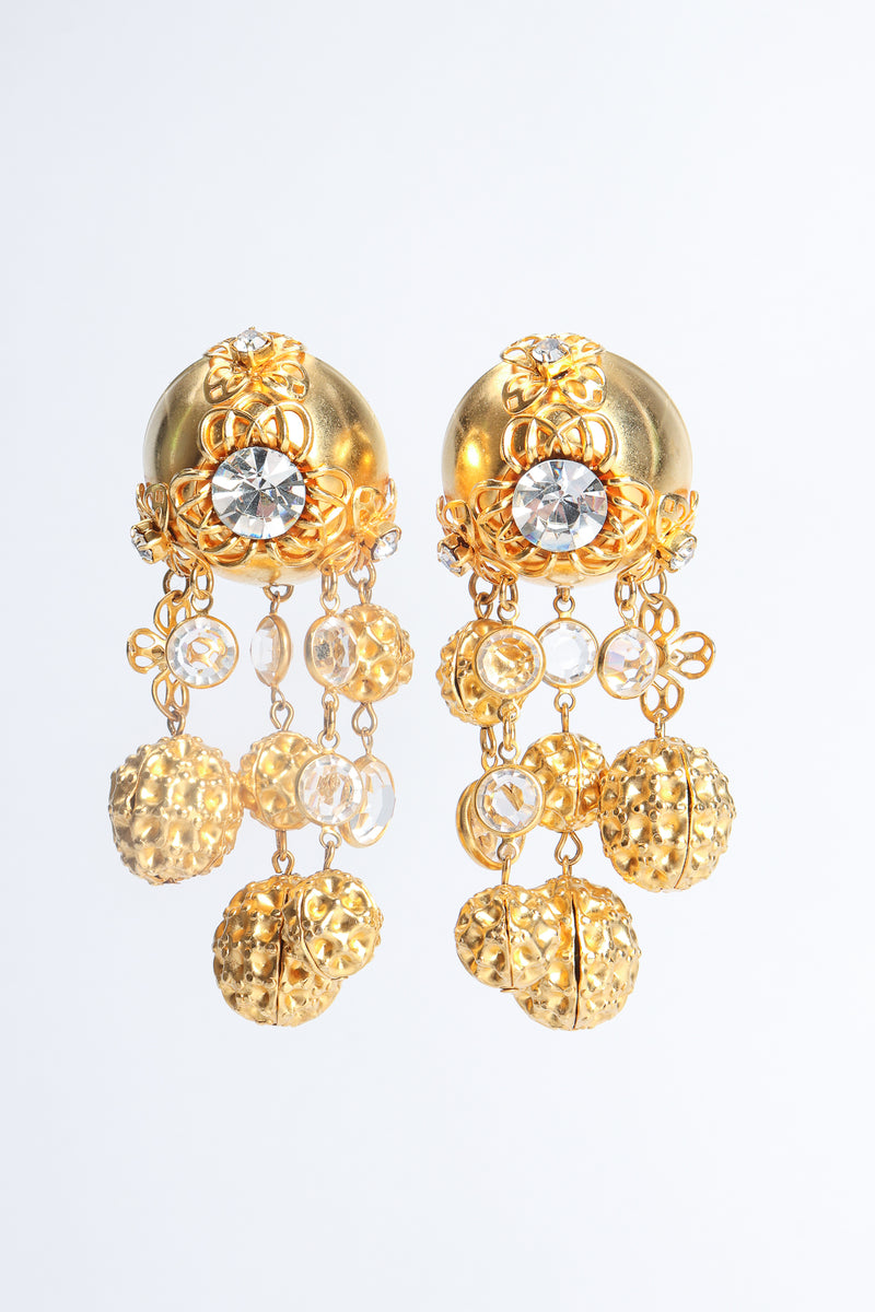 Vintage JRM Dome Waffle Ball Drop Earrings at Recess Los Angeles