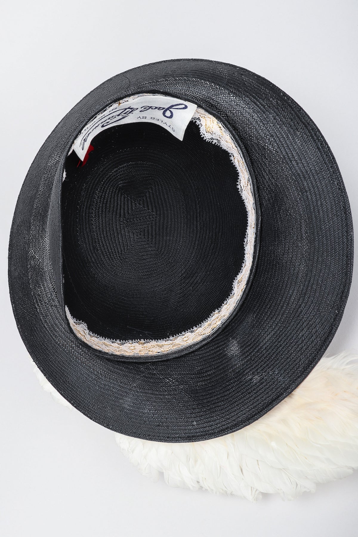 J J‎ Haggary Pilgrim Feather Hat Women\'s Small Millinery Accessory Pilgrim Tiny Hat — Kait main image 4