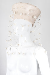 Recess Los Angeles Vintage Jack McConnell Basket Flower Net Cossack Bridal Wedding Veil Hat