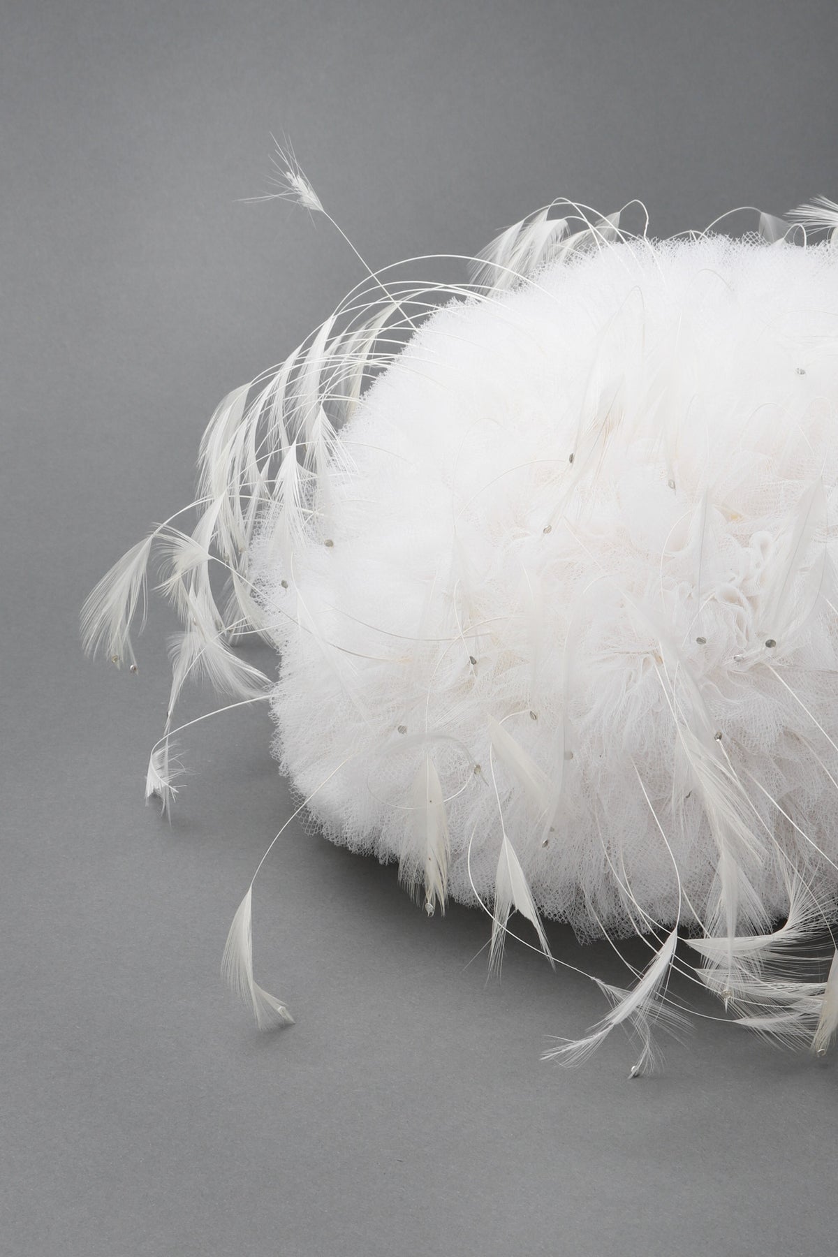 Vintage Jack McConnell Tulle Feather Pouf Cossack Wedding 