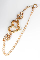 Vintage Jacky De G Twisted Love Pearl Chain Belt front @ Recess LA