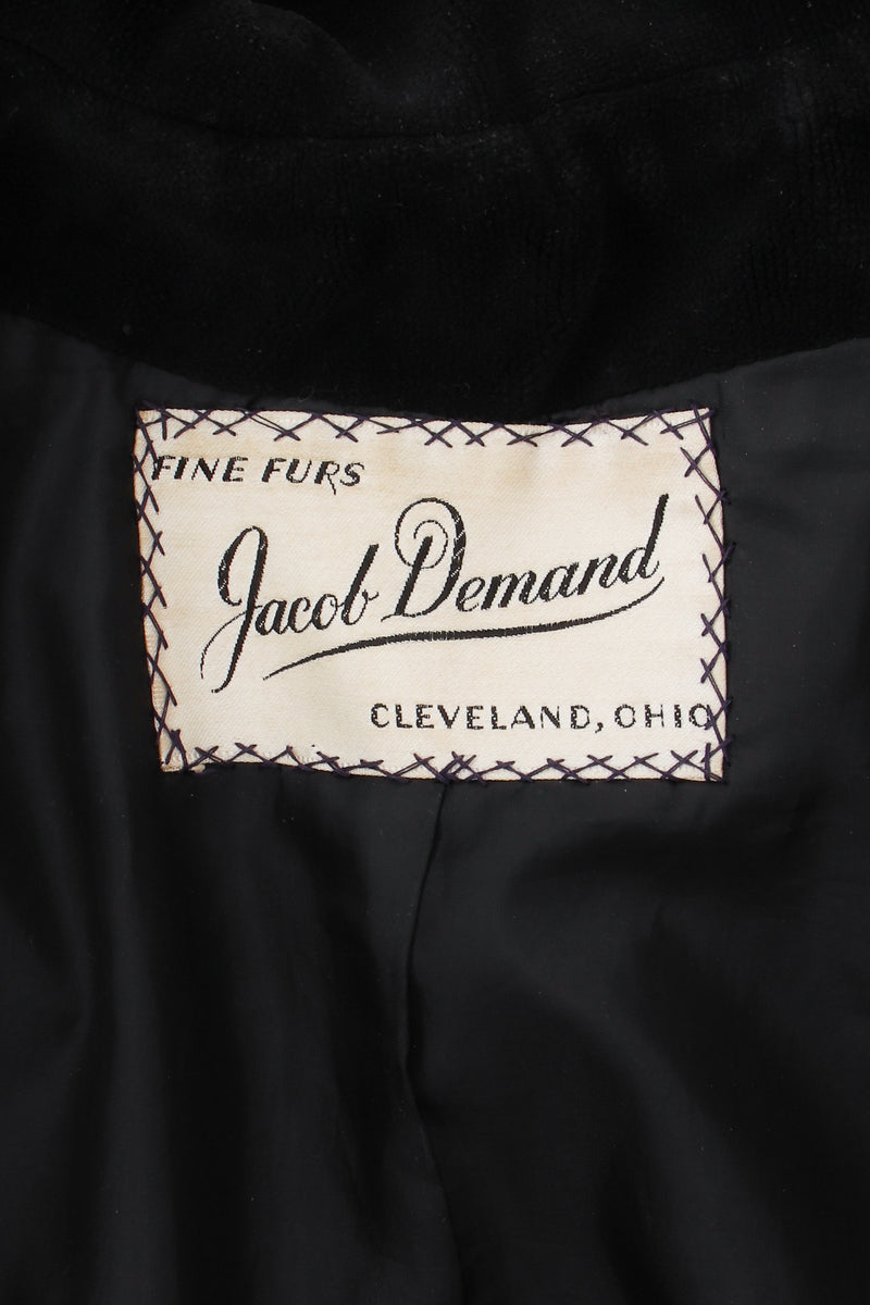 Vintage Jacob Diamond Velvet Tapestry Carpet Cape label at Recess Los Angeles