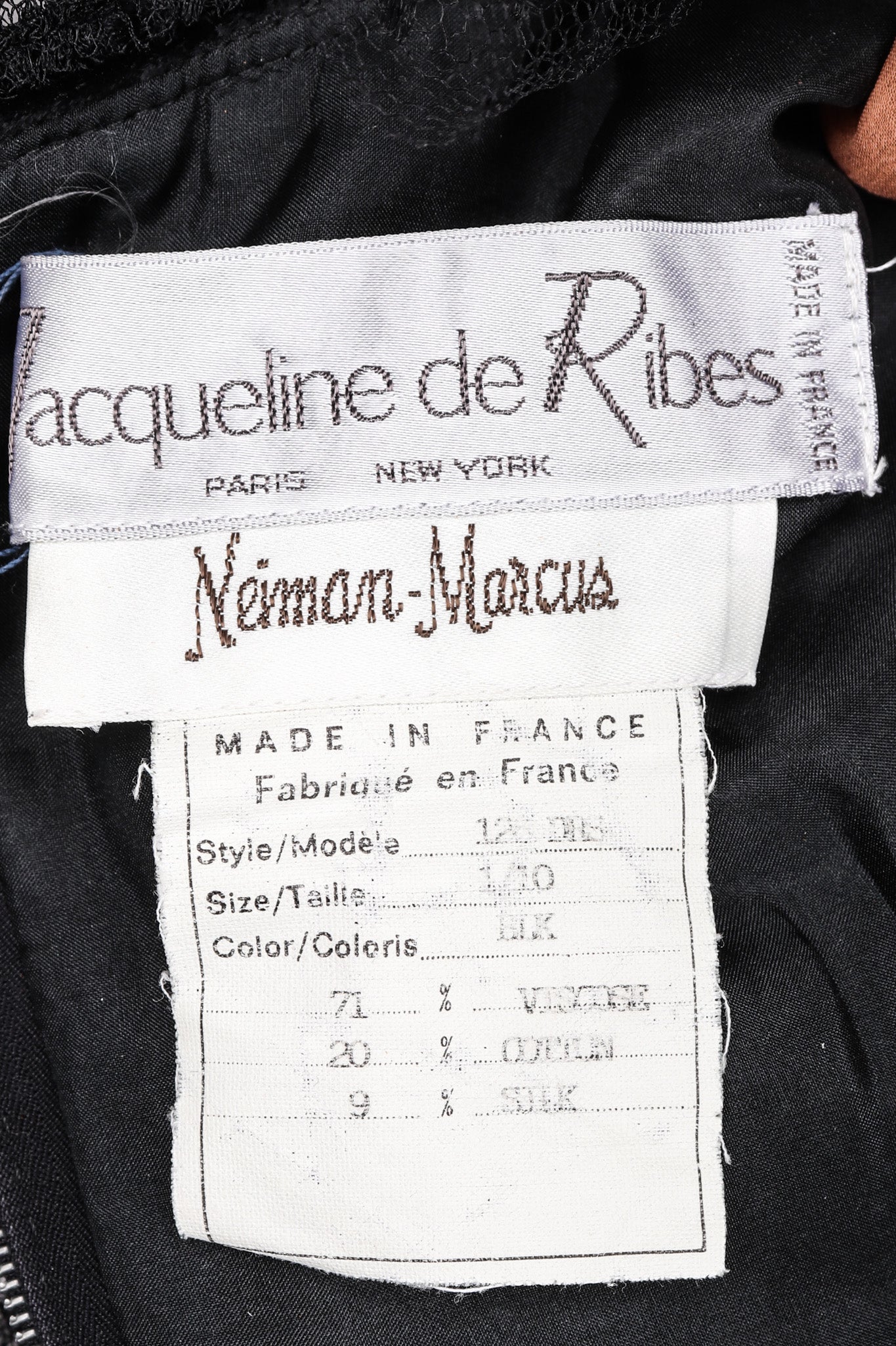 Recess Los Angeles Vintage Jacqueline de Ribes Swiss Dot Layered Lace Cocktail Dress