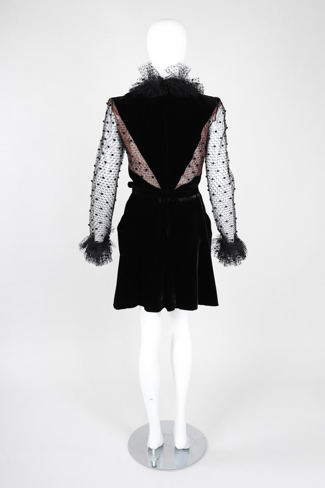 Recess Los Angeles Vintage Jacqueline de Ribes Swiss Dot Layered Lace Cocktail Dress
