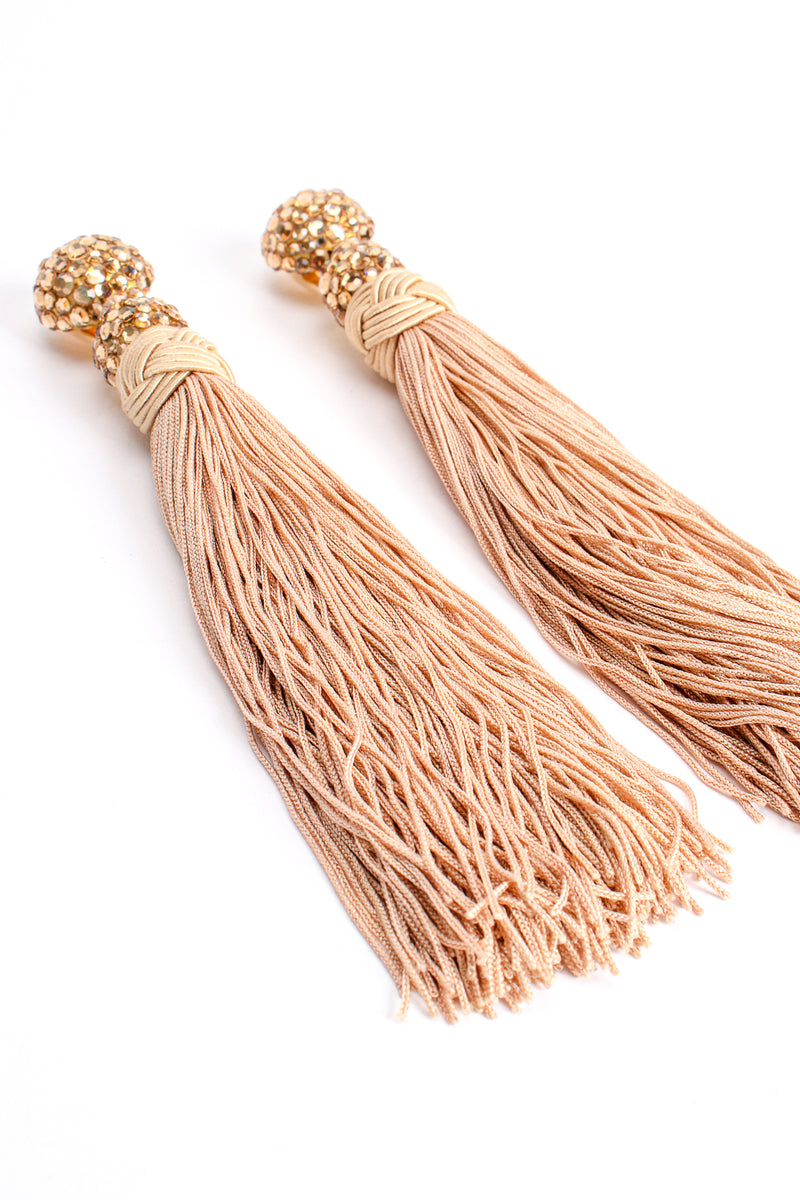 Vintage James Arpad Blush Long Tassel Earrings at Recess Los Angeles