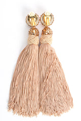 Vintage James Arpad Blush Long Tassel Earrings backside at Recess Los Angeles