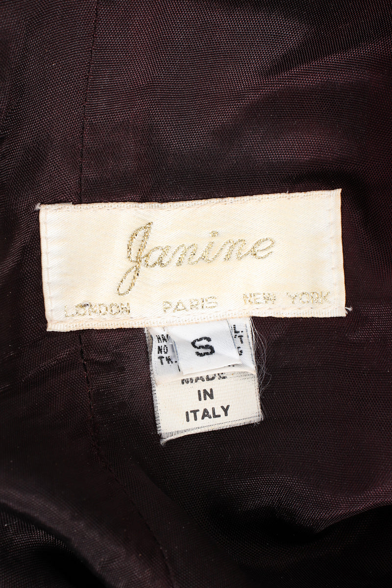 Vintage Janine Asymmetrical Mosaic Mesh Cutout Dress label at Recess Los Angeles