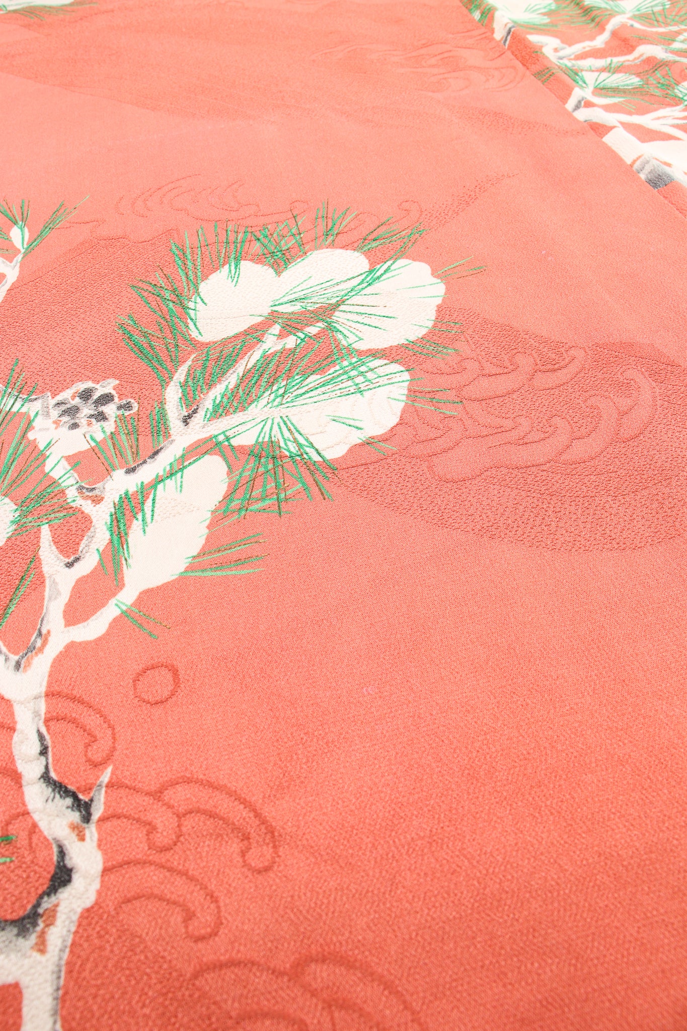 Vintage Japanese Pine Frost Kimono fabric detail at Recess Los Angeles