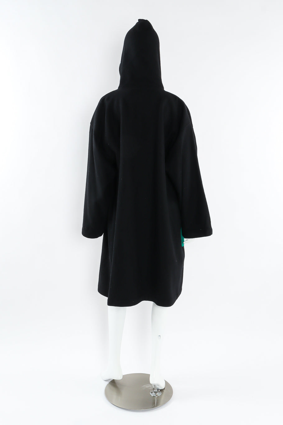 Vintage Jean Charles De Castelbajac Star Love Wool Coat mannequin back hood on  @ Recess LA