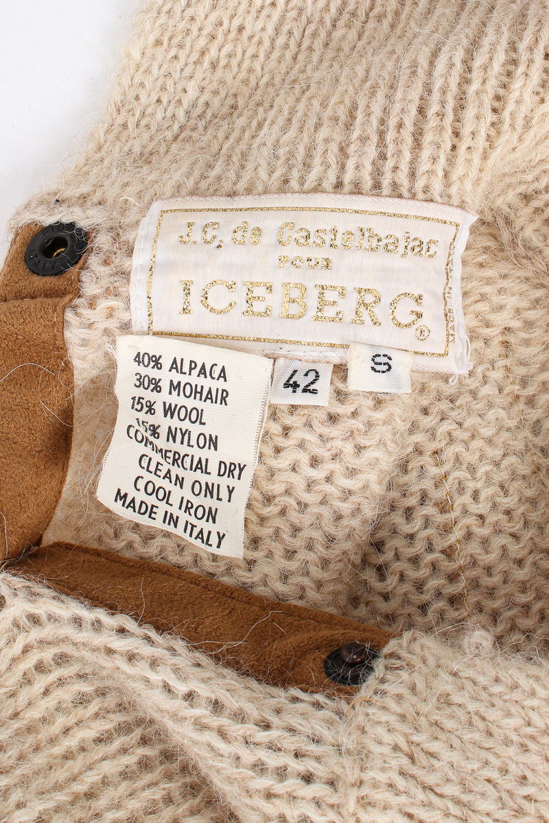 Vintage JC Jean_Charles de Castelbajac Alpaca Appliqué Sweater label at Recess LA
