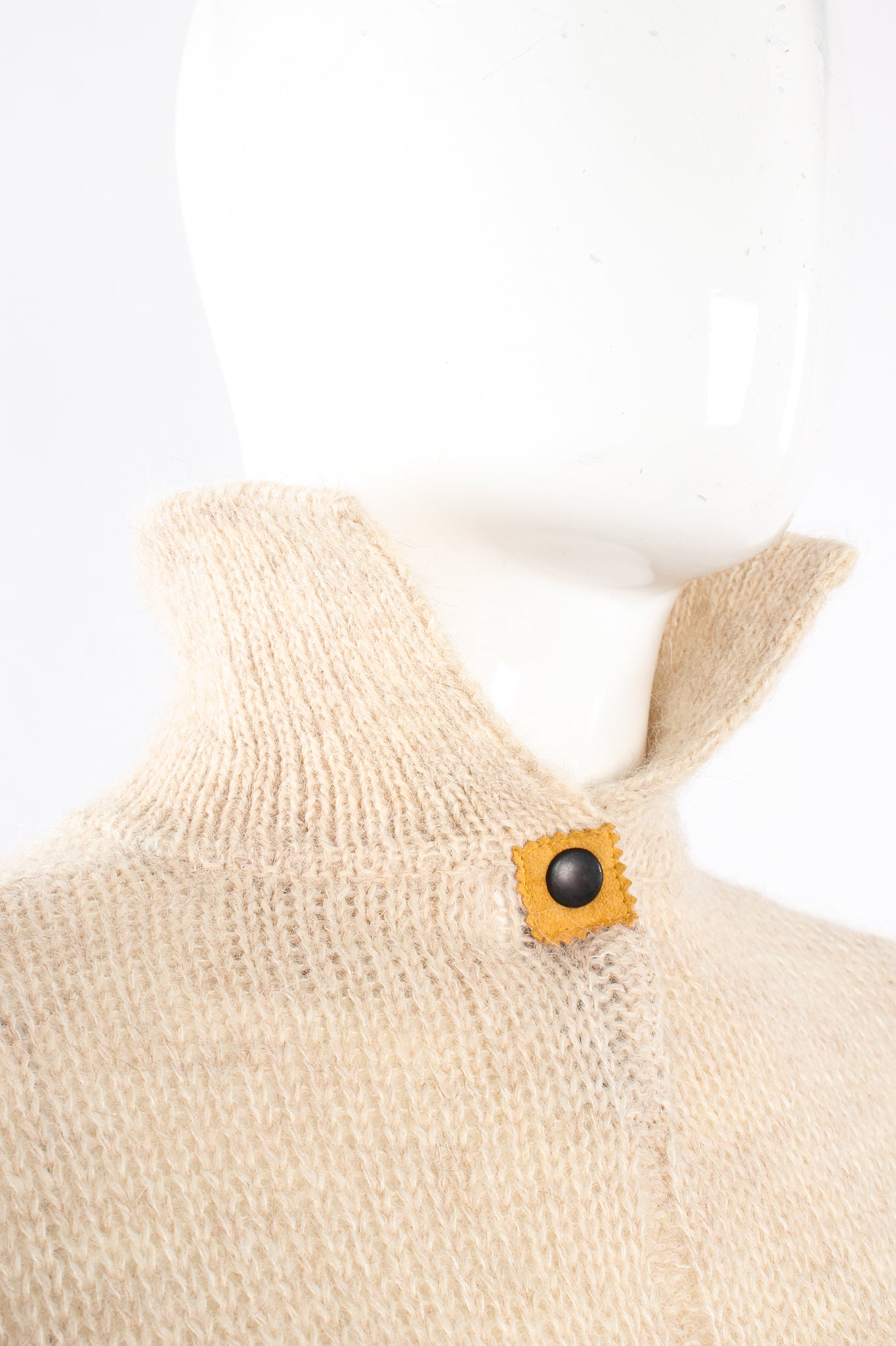 Vintage JC Jean_Charles de Castelbajac Alpaca Appliqué Sweater on Mannequin collar at Recess LA