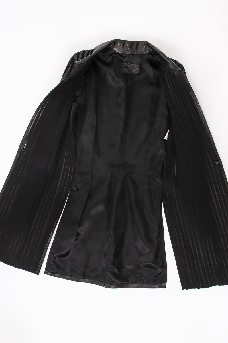 Vintage Jean Claude Jitrois Sheer Leather Striped Jacket Set lining @ Recess LA
