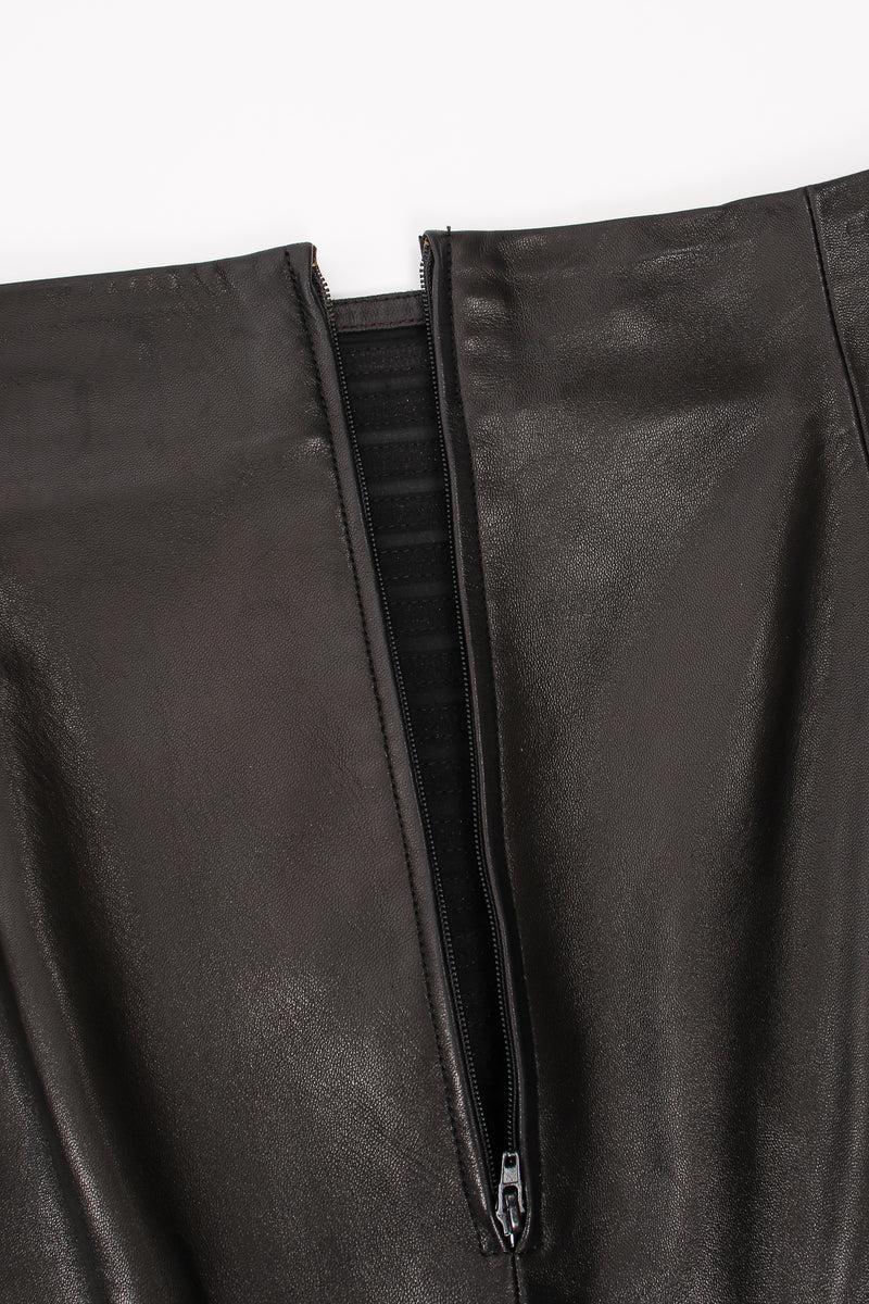 Vintage Jean Claude Jitrois Sheer Leather Striped Jacket Set Skirt zip @ Recess LA