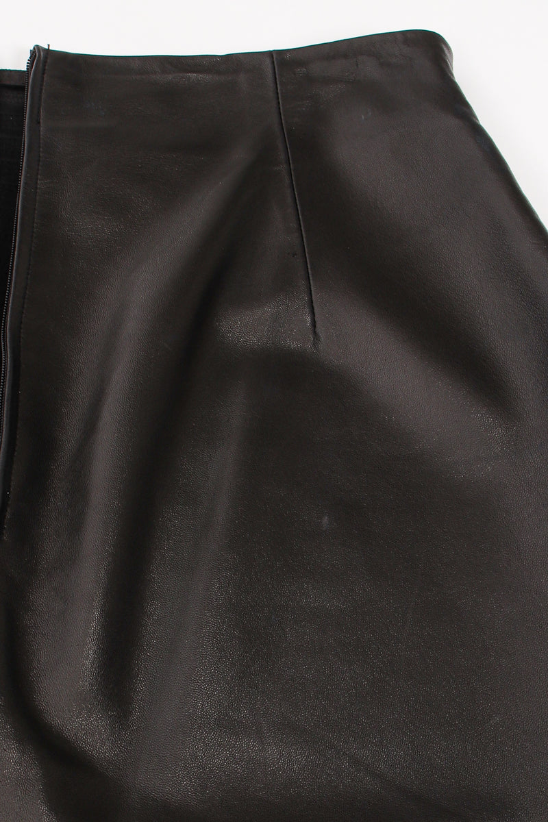 Vintage Jean Claude Jitrois Sheer Leather Striped Jacket & Skirt set skirt spot @ Recess LA