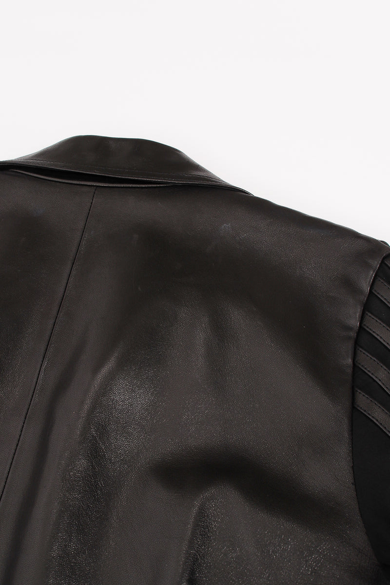 Vintage Jean Claude Jitrois Sheer Leather Striped Jacket & Skirt set  jacket wear @ Recess LA