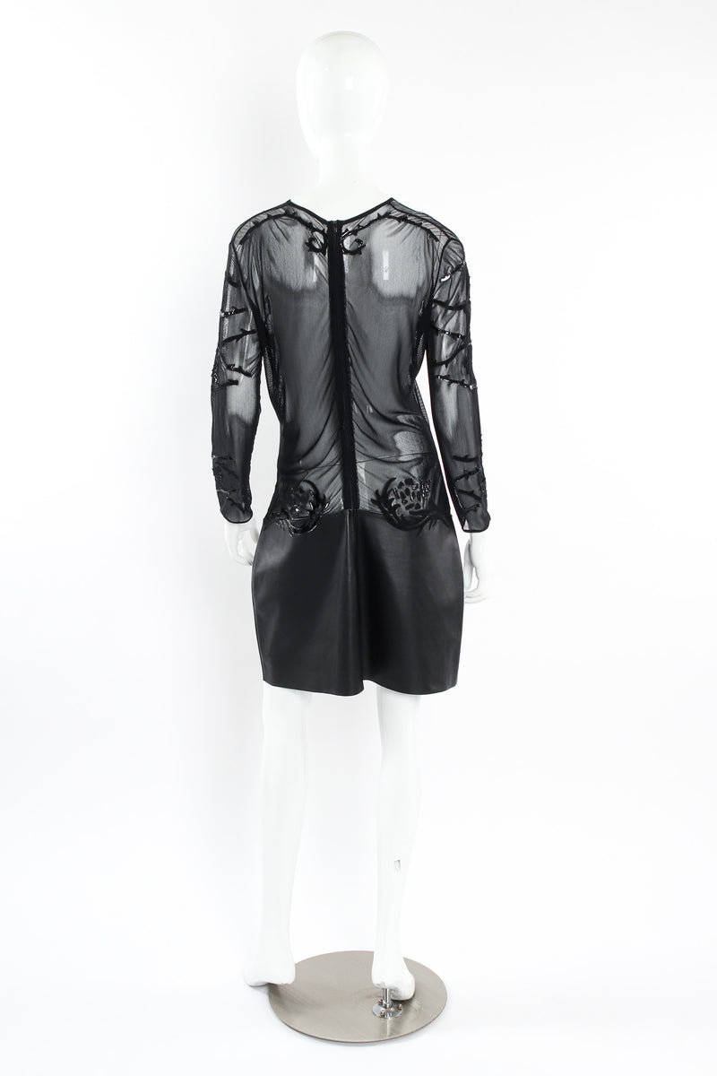 Vintage Jean Claude Jitrois Rose Appliqu Leather Sheer Dress Recess Vintage Jean Claude Jitrois Rose Appliqu Leather Sheer Dress Recess