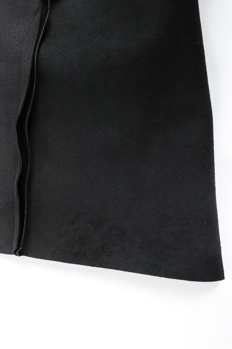 Vintage Jean Claude Jitrois Rose Appliqué Leather Sheer Dress leather skirt reverse light marks @ Recess LA