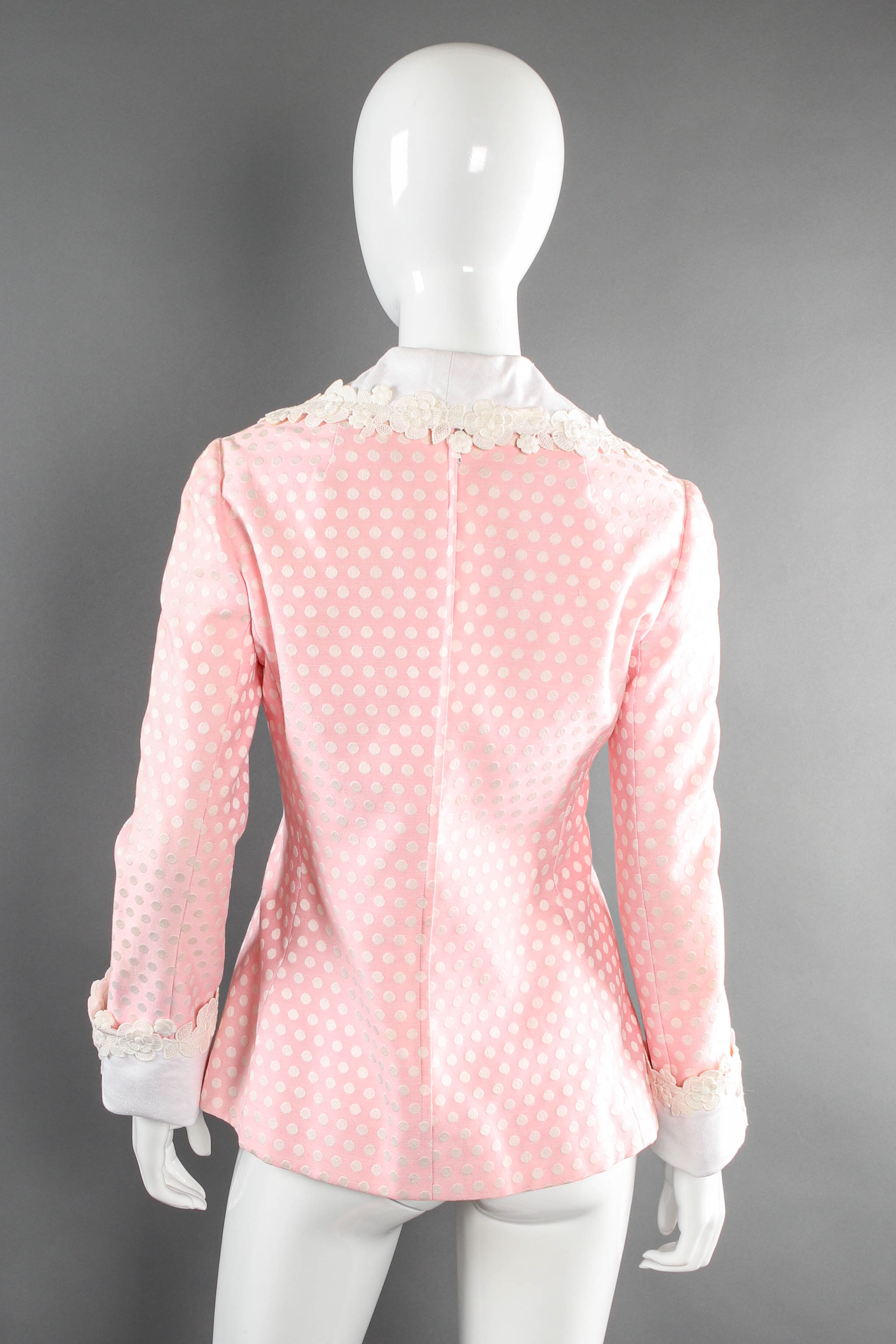 Jean Louis pink polka dot top on mannequin back at Recess Los Angeles