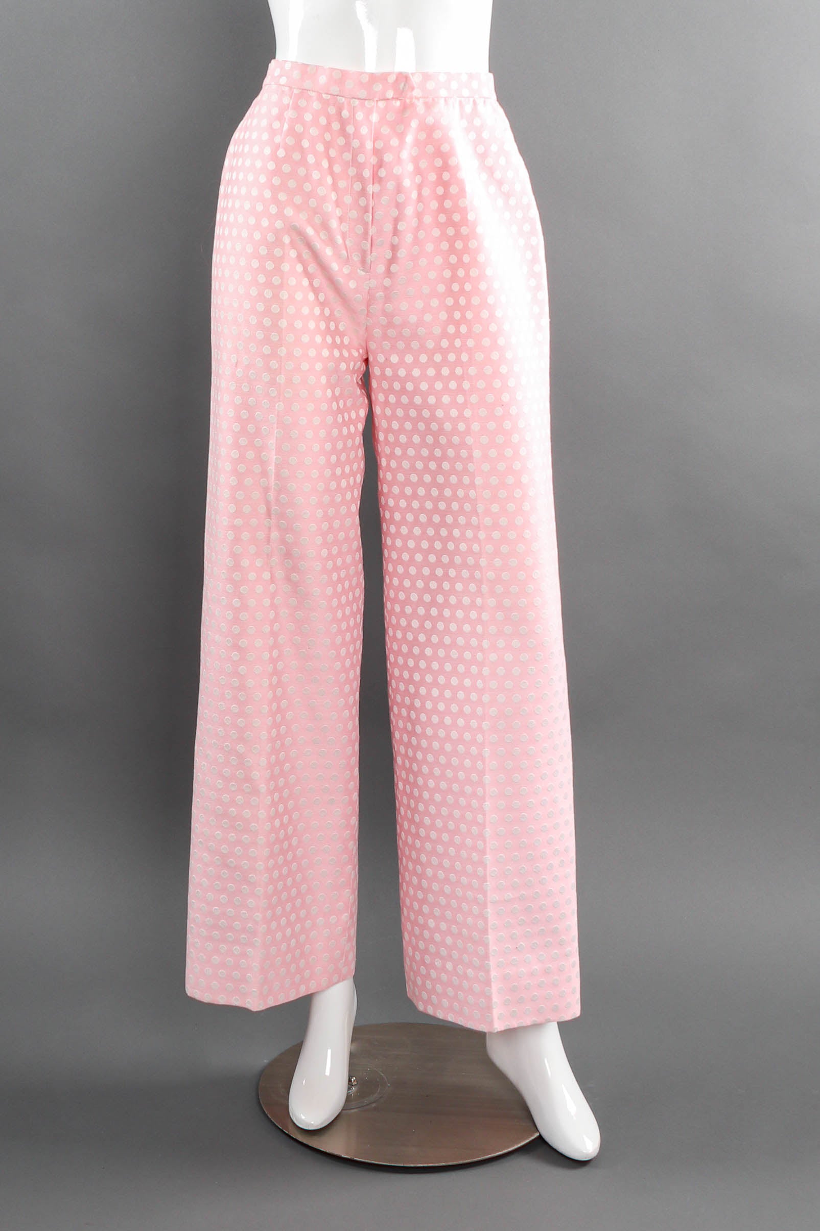 Jean Louis pink polka dot pant on mannequin front at Recess Los Angeles