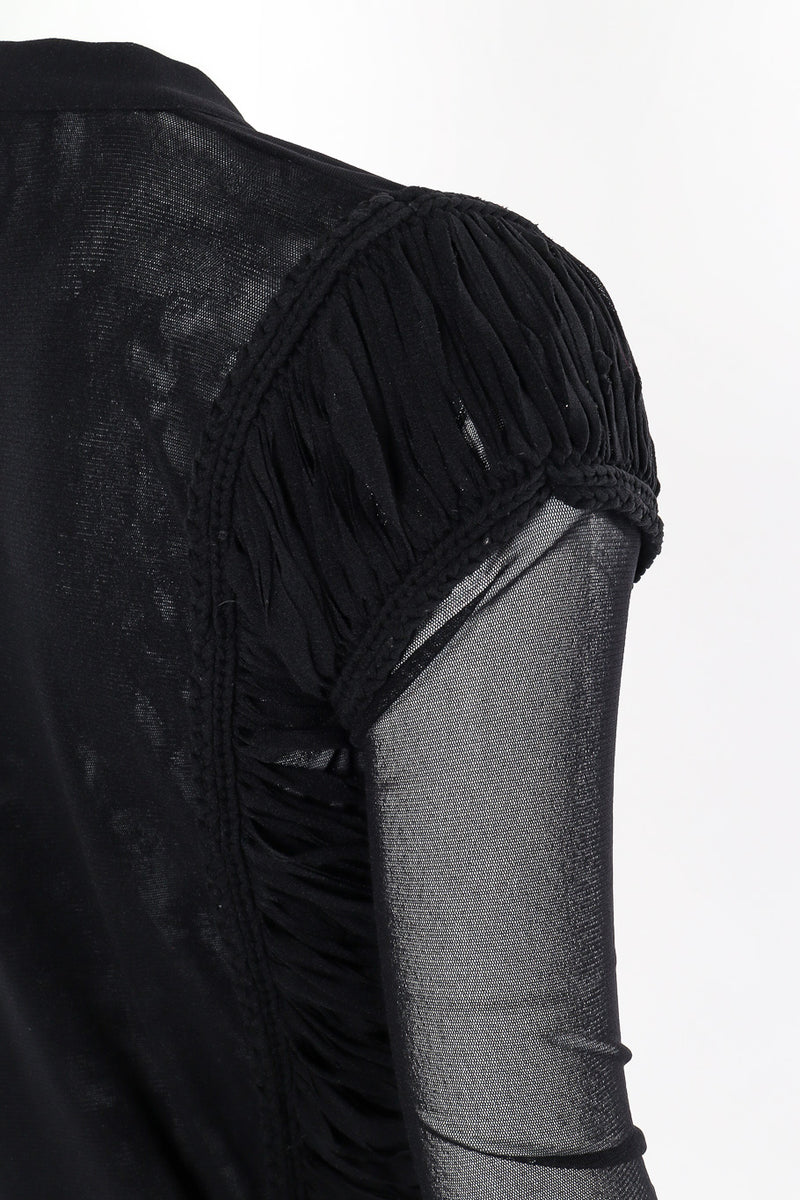 mesh ruched cardigan by Jean Paul Gaultier Soleil mannequin shoulder @recessla