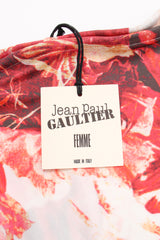 Vintage Jean Paul Gaultier Floral Scoop Tank & Skirt Set label at Recess LA