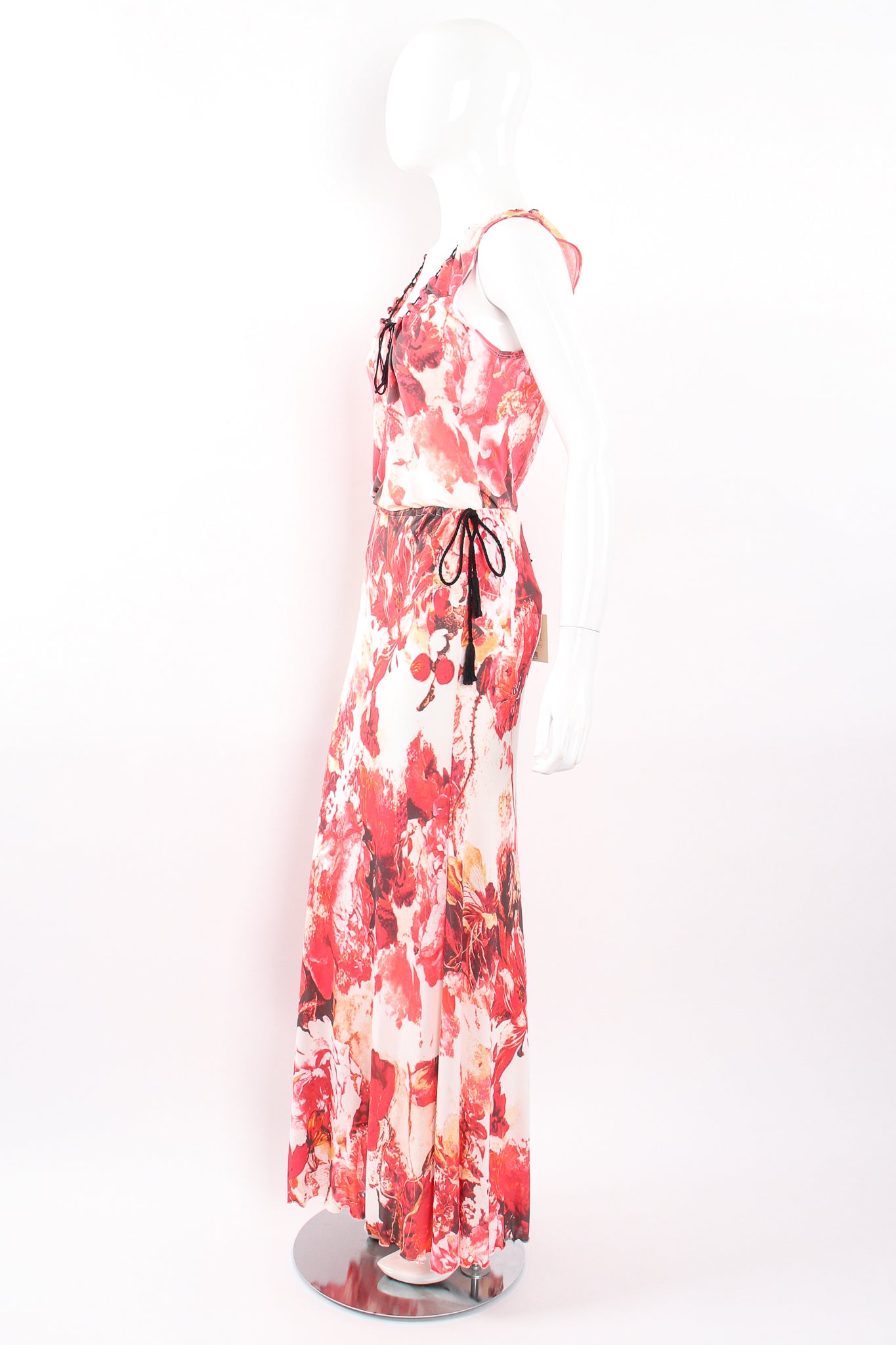 Vintage Jean Paul Gaultier Floral Scoop Tank & Skirt Set on Mannequin side tuck at Recess LA