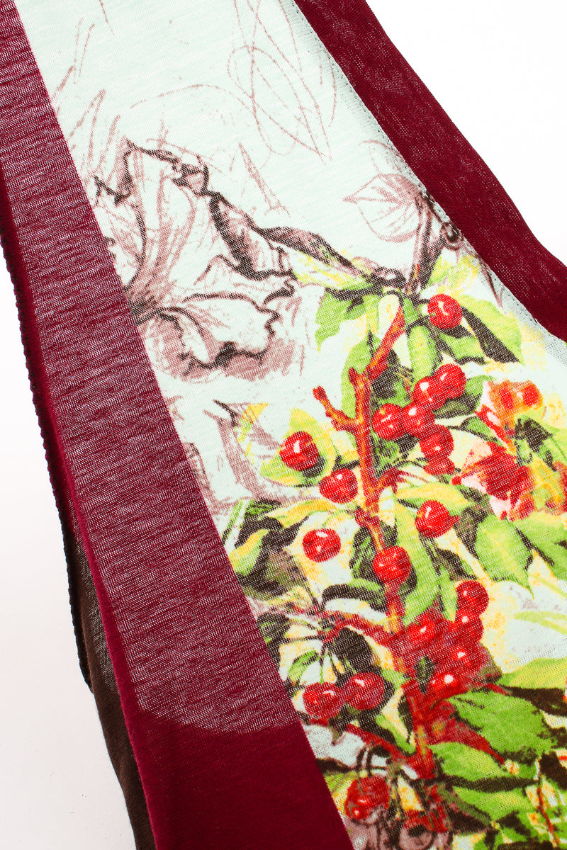Vintage Jean Paul Gaultier Floral Stripe Jersey Halter & Skirt Set fabric detail at Recess LA
