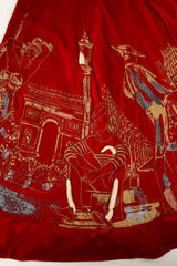 Vintage JPG Jean Paul Gaultier Landmark Velvet Trumpet Gown skirt print at Recess LA