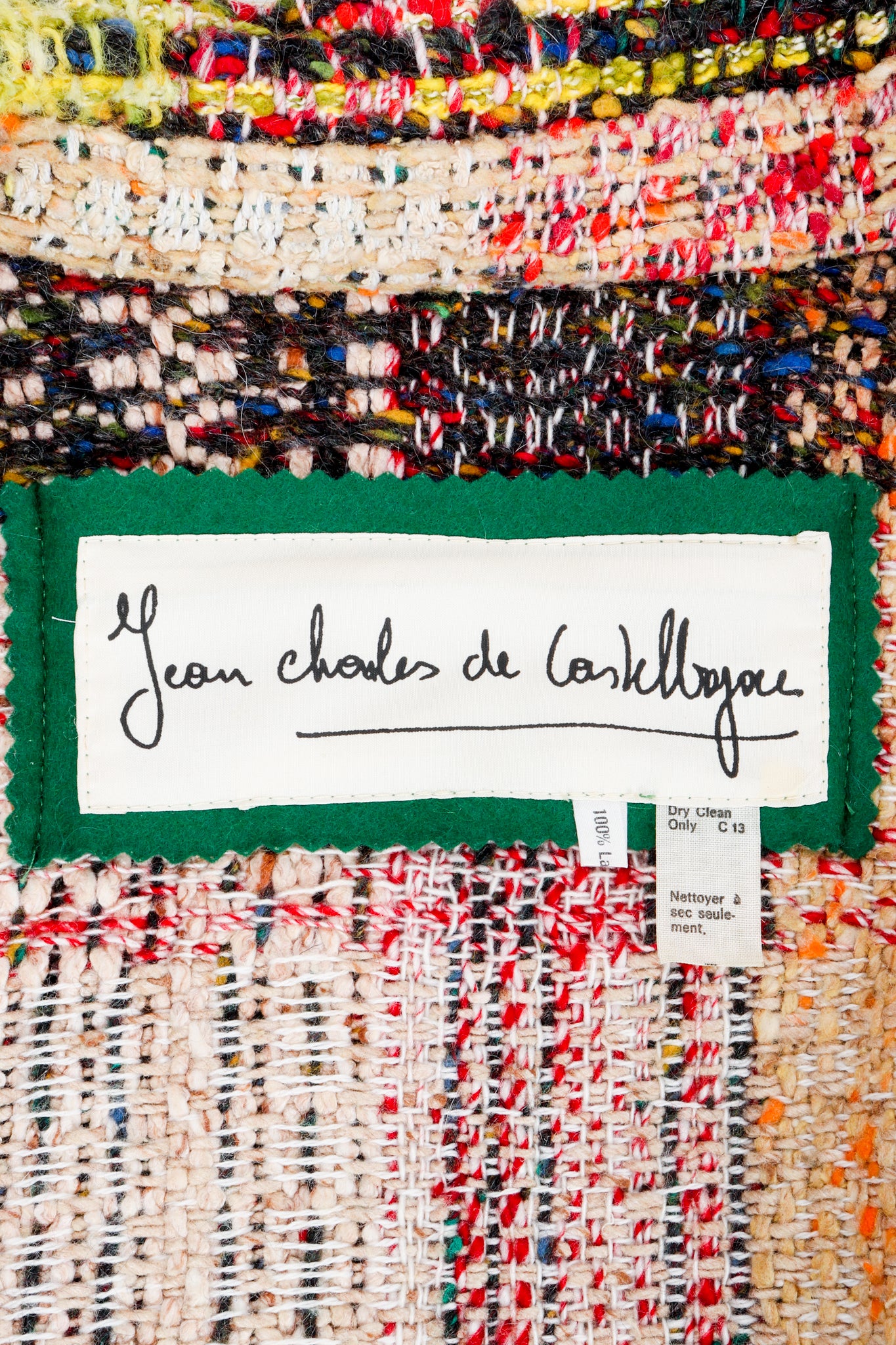 Vintage Jean Charles de Castelbajac Label on woven fabric
