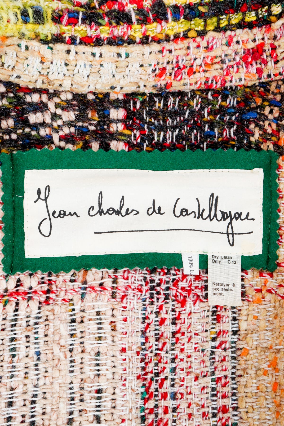 Vintage Jean Charles de Castelbajac Rainbow Tweed Blanket Jacket