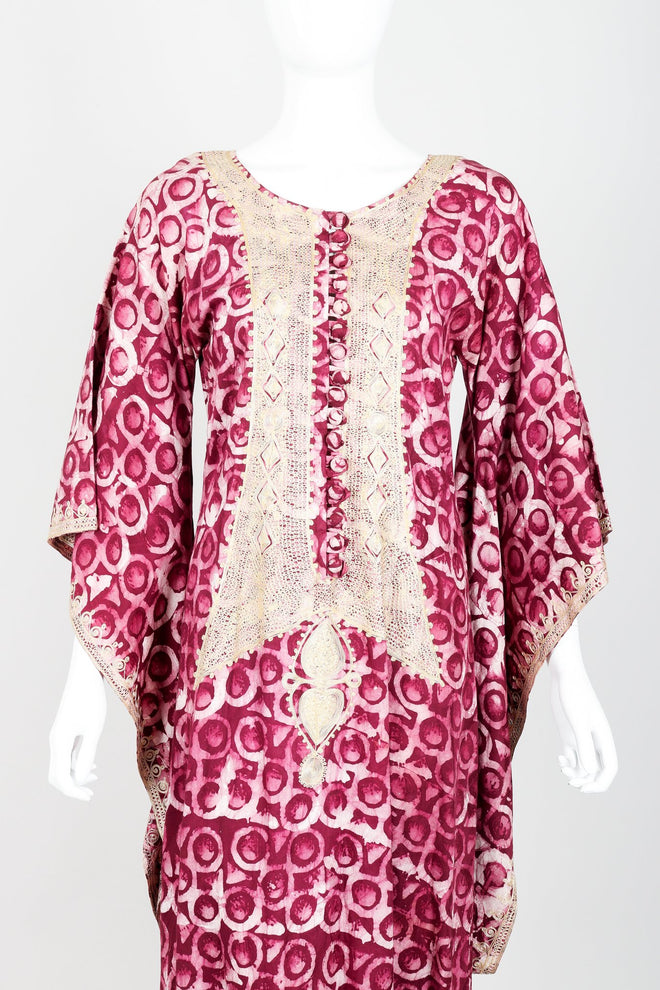 Vintage Jean Kablan Bohemian Angel Wing Caftan Front Crop at Recess