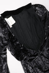 Recess Los Angeles Vintage Jean Louis Scherrer Metallic Silk Velvet Lamé Blouson Dress