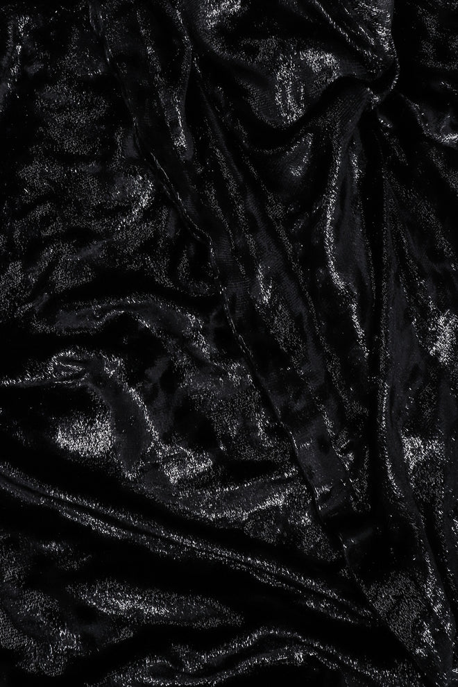 Recess Los Angeles Vintage Jean Louis Scherrer Metallic Silk Velvet Lamé Blouson Dress