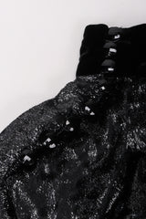 Recess Los Angeles Vintage Jean Louis Scherrer Metallic Silk Velvet Lamé Blouson Dress