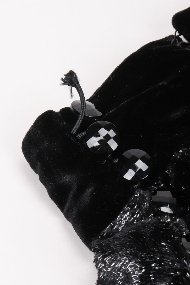 Recess Los Angeles Vintage Jean Louis Scherrer Metallic Silk Velvet Lamé Blouson Dress