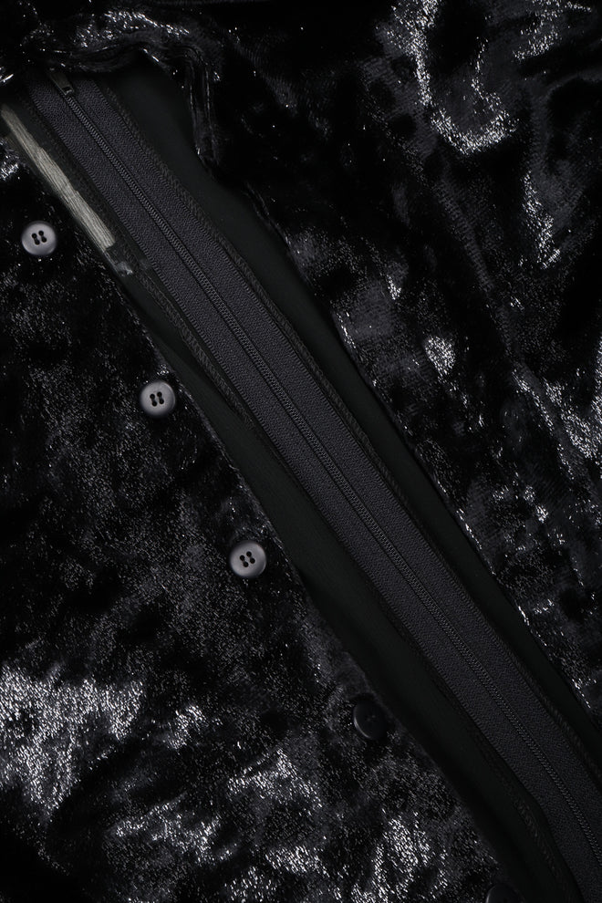 Recess Los Angeles Vintage Jean Louis Scherrer Metallic Silk Velvet Lamé Blouson Dress