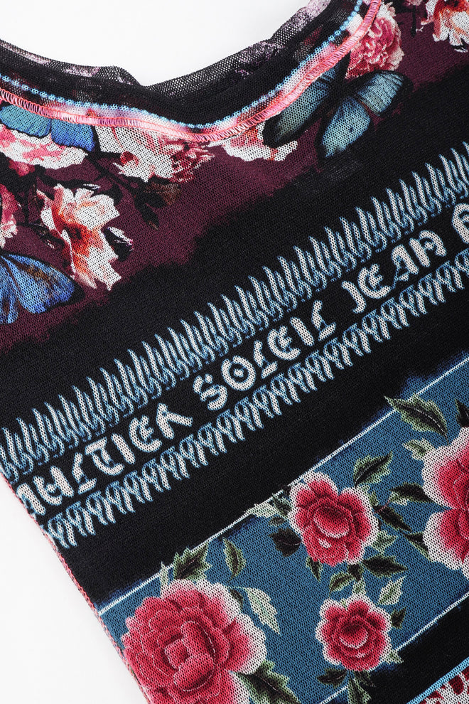 Recess Los Angeles Vintage Jean Paul Gaultier Soleil Butterfly Floral Mesh Tank Dress