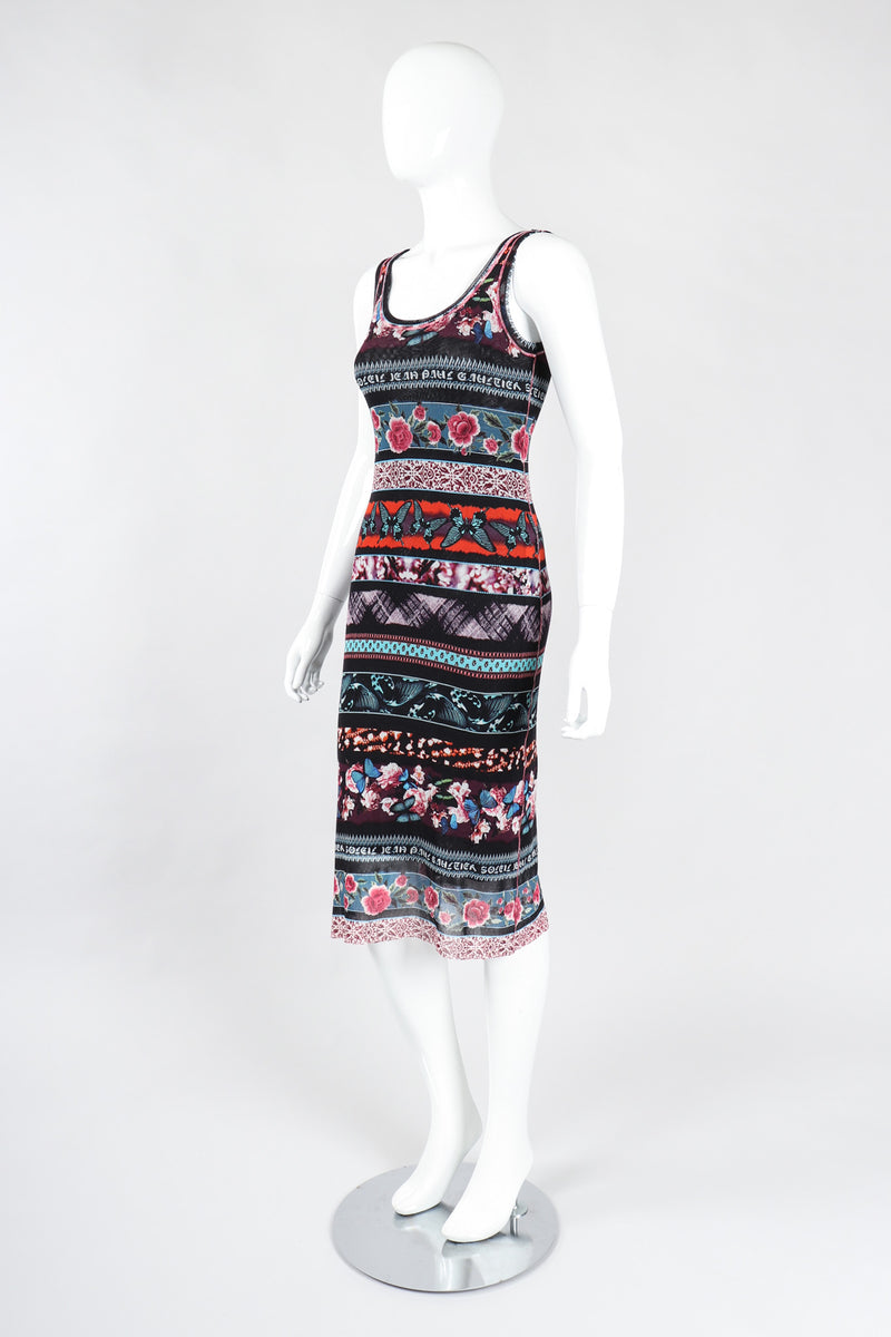 Vintage Jean Paul Gaultier Soleil Butterfly Floral Mesh Tank Dress Recess Vintage Jean Paul Gaultier Soleil Butterfly Floral Mesh Tank Dress Recess